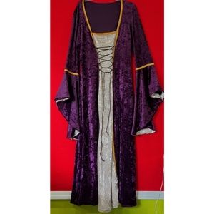Renaissance Costume Purple & Cream w/Gold Trim